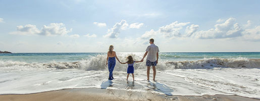 Familie am Strand