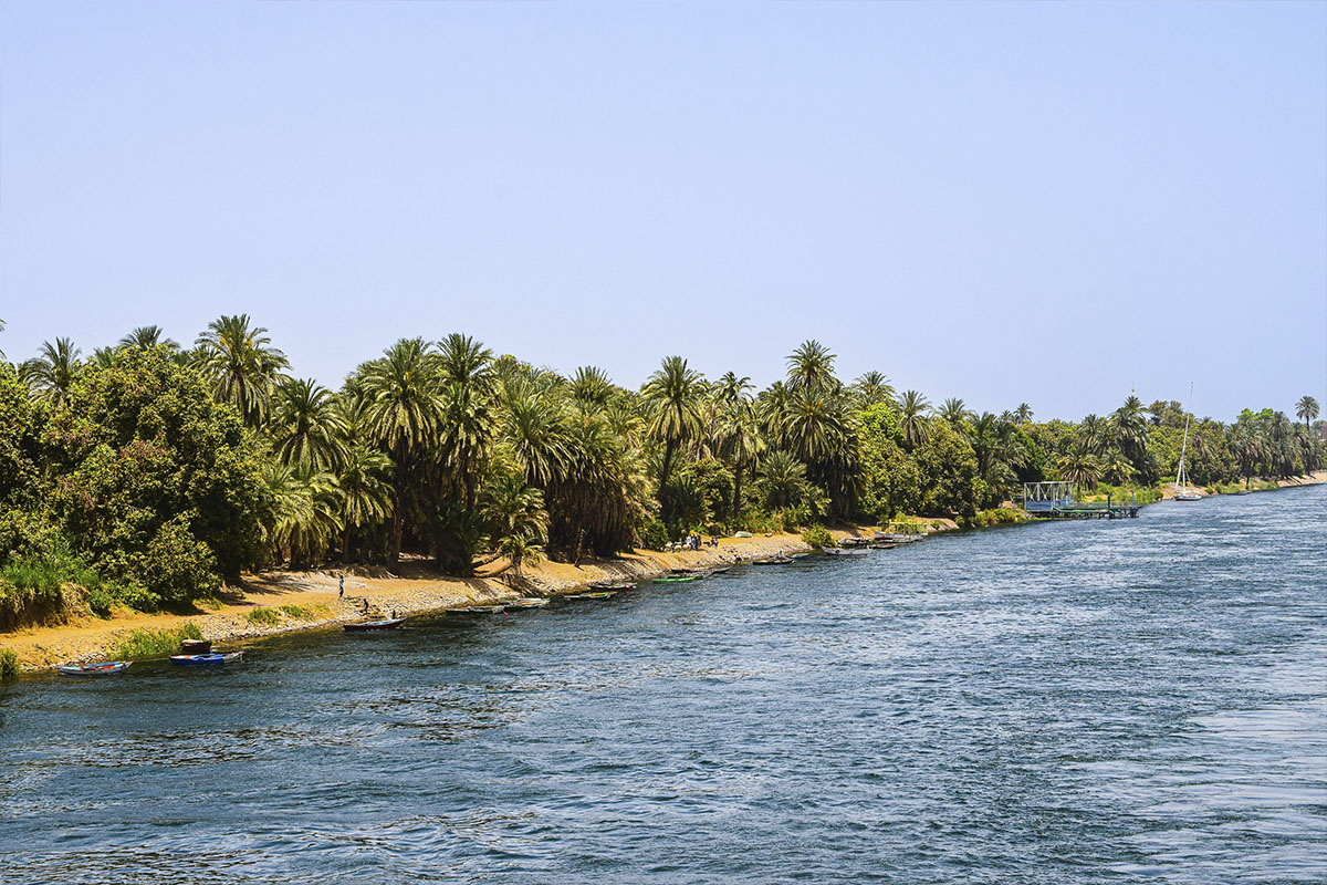 Ufer des Nils in Ägypten