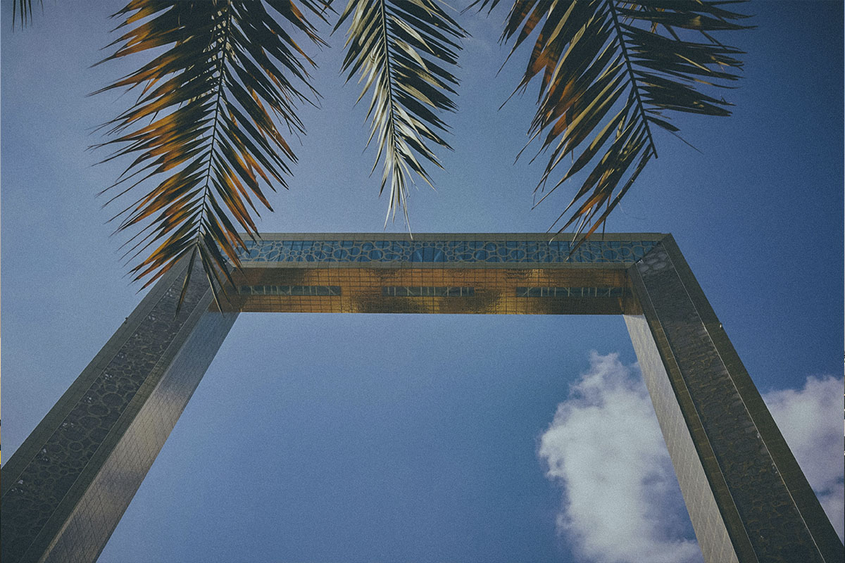 Dubai Frame, berühmtes Wahrzeichen in Dubai.