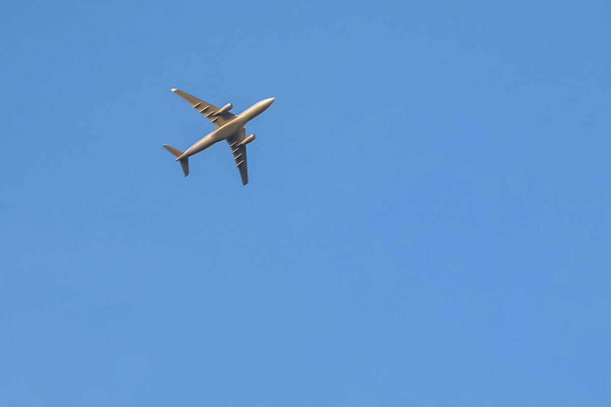 Indien, Flugzeugflug