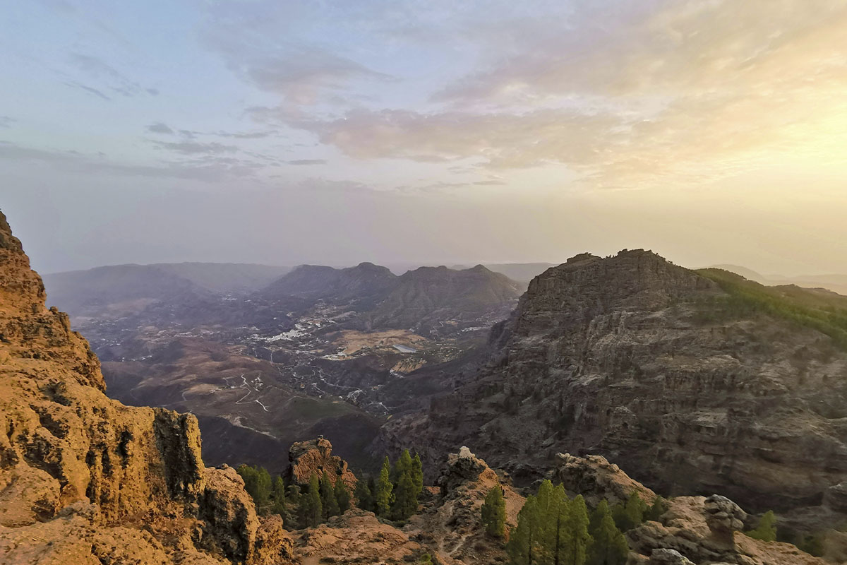 Gran Canaria, Sonnenuntergang in den Bergen