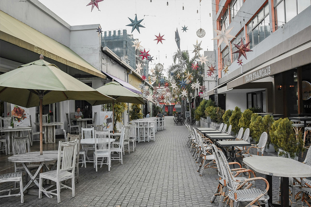 Straße in Colombo in Sri Lanka